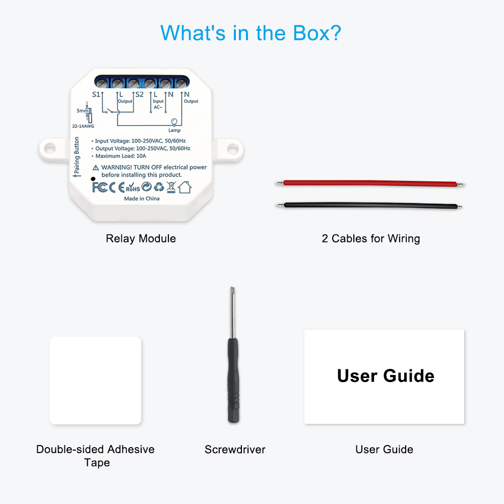 Ripley - RELÉ MINI INTERRUPTOR SIMPLE 9/24 TUYA WIFI ALEXA & GOOGLE