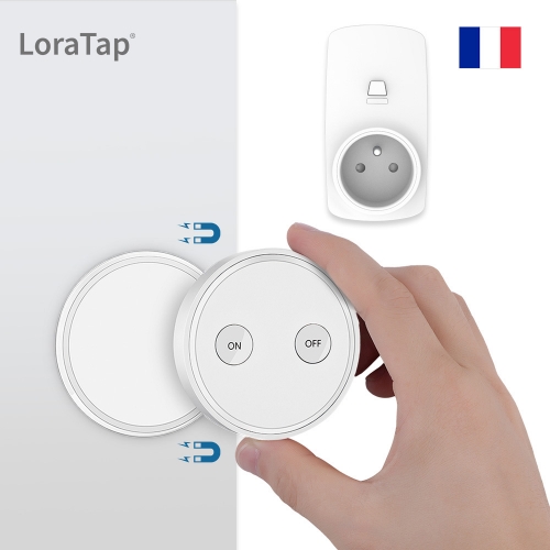 LoraTap Remote Controlled Socket, 3680 Watts, 200M Range, 868Mhz Audio, 10 Years Battery Life, Smart Wireless Electrical Socket, Batteries Included