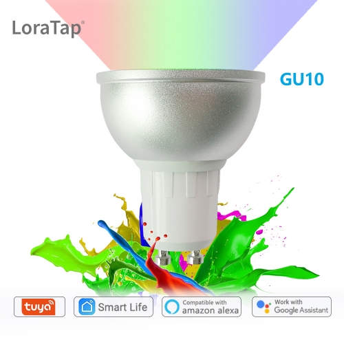 Tuya Smart Life APP Dimmable GU10 WiFi RGB LED Bulb Light Voice Control by Echo Alexa Google Assistant 2.4G WiFi Timer Control