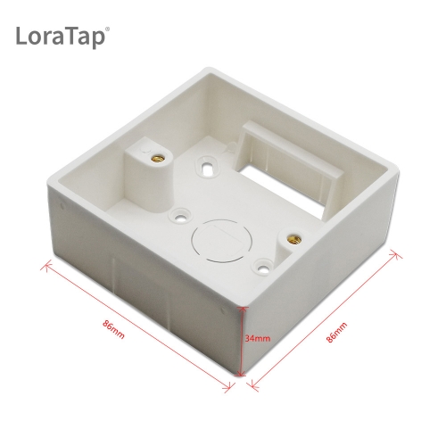 Caja de conexiones montada en la pared de 86 * 86 mm para interruptor de cortina de persiana Caja de instalación de color blanco para interruptor de c