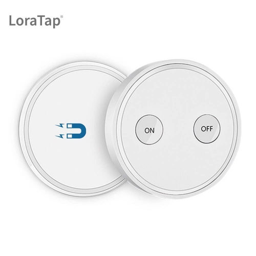 LoraTap Magnetic 2-Button Remote with Wall Plate 915Mhz for US Market