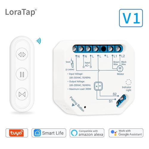 Tuya Smart Life WiFi cortina ciega interruptor módulo con control remoto para el Motor eléctrico del obturador de rodillos Google Home Aelxa eco Smart
