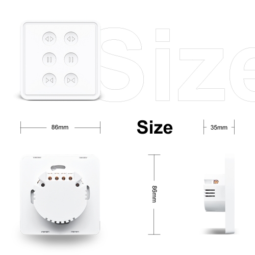 Interruptor de pared doble botón WiFi Tuya Smart - MEGATRONICA