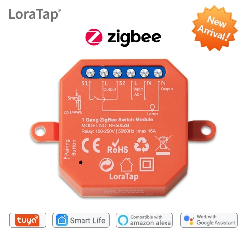Tuya Smart ZigBee 3.0 Relay 16A Módulo DIY para luz e dispositivo ON OFF App Remote Control Timer Suporte Google Home Alexa Zigbee2MQTT