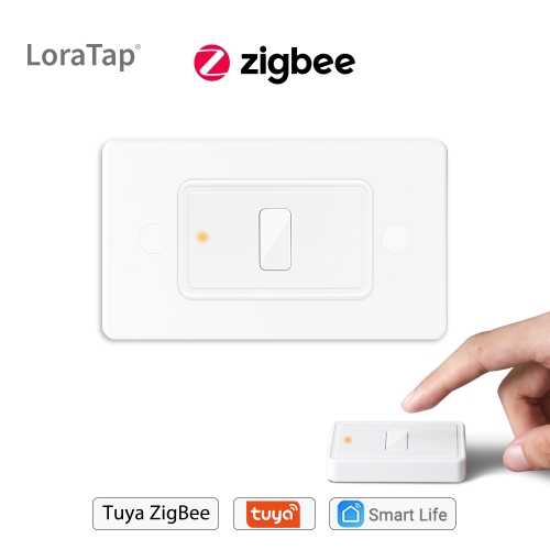 Tuya ZigBee 3.0 commutateur de télécommande sans fil US 1 gang Compatible avec l'assistant à domicile Smart Life Zigbee2MQTT bricolage