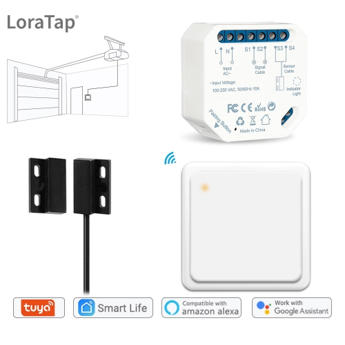 Tuya Smart Life Garagentor Sensor Controller Opener WiFi RF-Schalter Smart Home Google Home Amazon Alexa Echo App Warnung Kein Hub