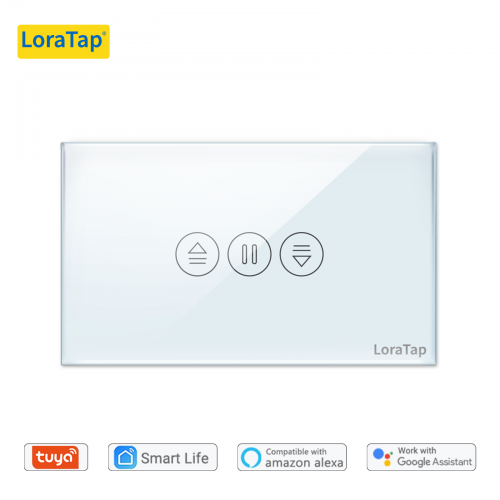 LoraTap Tuya Smart WiFi Curtain Switch for Electric motorized Blind Roller Shutter Google Home Alexa Echo Voice Control DIY