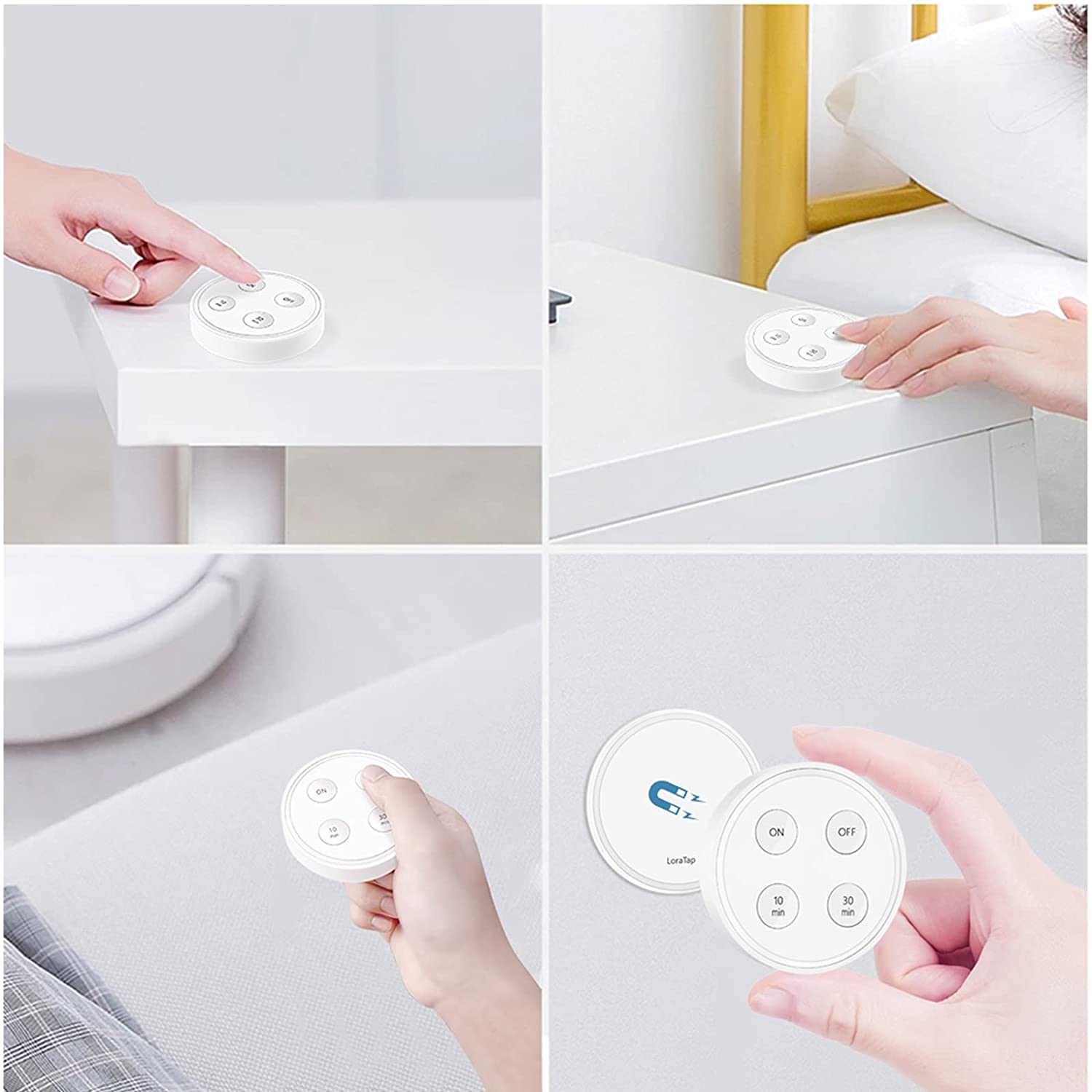 LoraTap Set di 2 interruttori WiFi Alexa senza fili, mini dimensioni,  ricevitore 2500 W 10 A, interruttore intelligente connesso, controllo  remoto tramite telefono, relè compatibile con Google Home : .it: Fai  da te