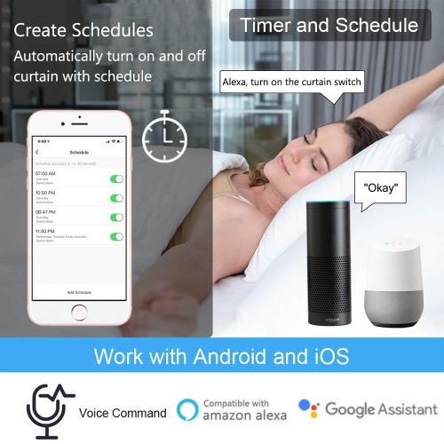 Tuya Smart Life Wifi Interruptor de persiana de cortina para persiana  enrollable Motor eléctrico Google Home Alexa Echo Control de voz DIY Smart  Home