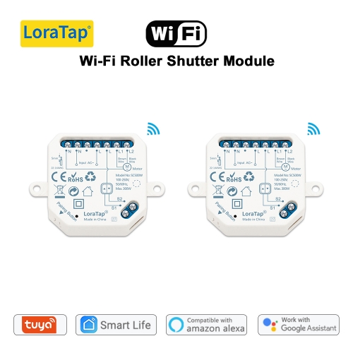 Loratap Tuya Smart Rf Wifi Interruptor de cortina para persiana de motor  eléctrico Persia Roller Shutter Google Home Alexa Echo Control de voz Negro
