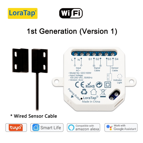 Tuya Smart Life nuevo abridor inalámbrico del controlador de puerta de garaje remoto interruptor WiFi Control de voz Alexa Echo Google Home No necesit