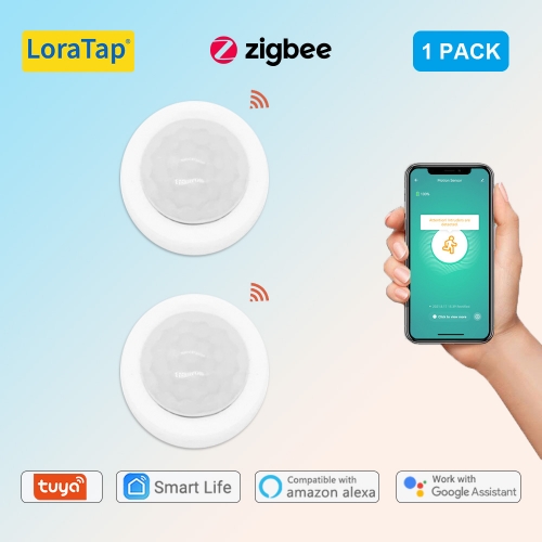 LoraTap Tuya ZigBee Smart Life Indoor Outdoor Infrared Light Human Motion Sensor Time Delay Home Lighting PIR Security