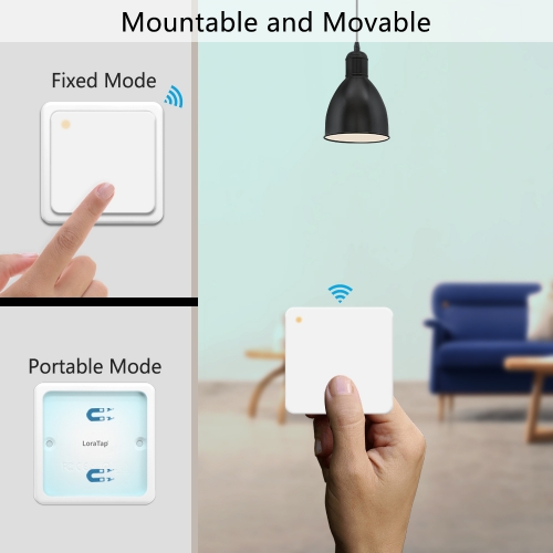 LoraTap 868 Mhz Magnetico Interruttore Della Luce Intelligente Pulsante LED  Telecomando Senza Fili AC100 ~ 250 V 10A 1 CH Relè Controller per Lampada