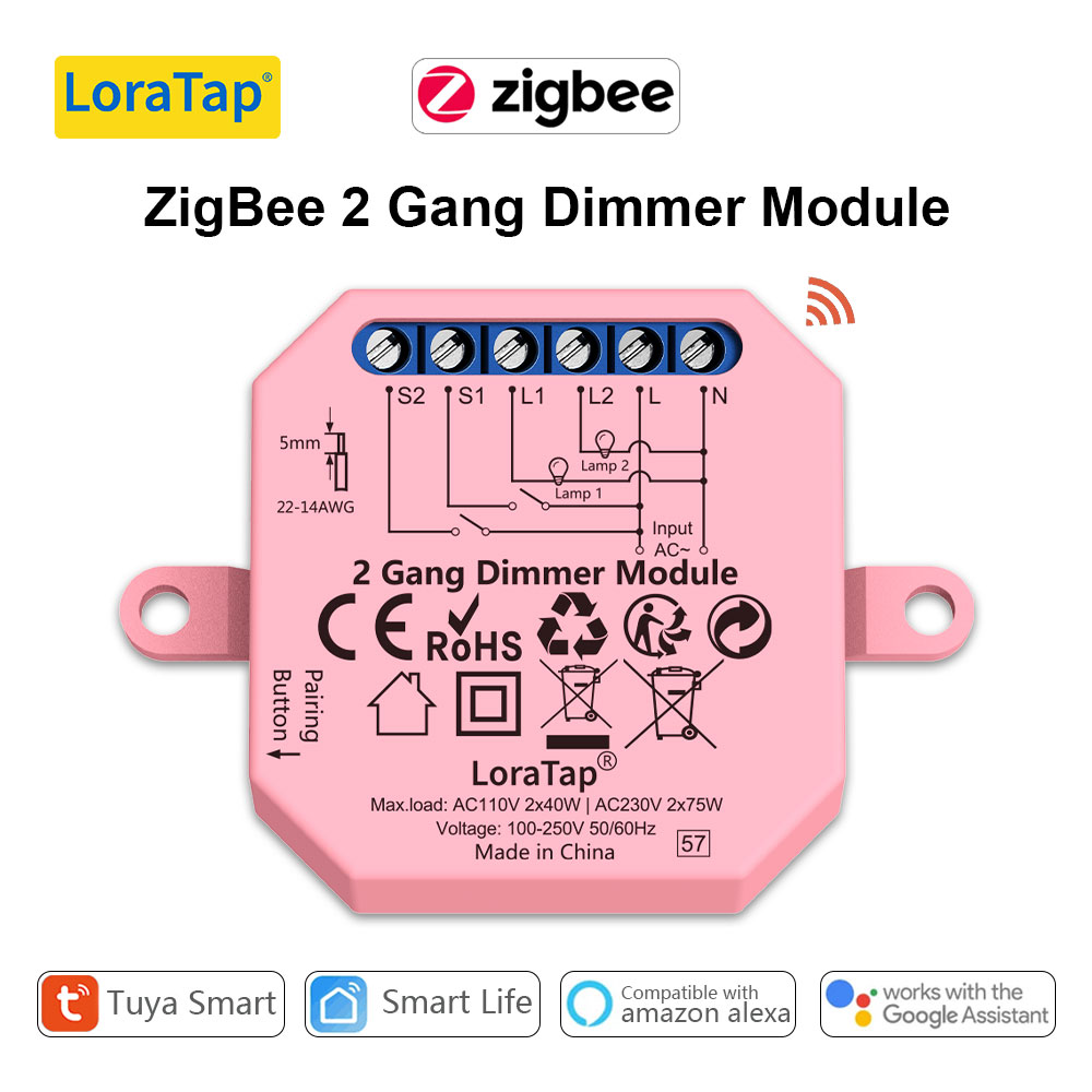 LoraTap WiFi e ZigBee Interruttore della luce Interruttore del relè Modulo  interruttore Tuya Smart Life App Automazione del tempo di controllo remoto