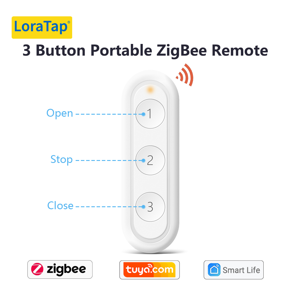 LoraTap Tuya ZigBee 3.0 EU Double Curtain Switch for Tubular Motor