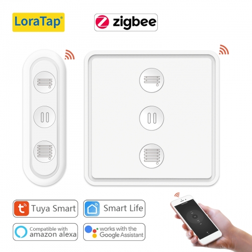 LoraTap Tuya Smart Life ZigBee 3.0 Roller Shutter Blinds Scene Switch Remote Controller Google Alexa Echo Home Assistant