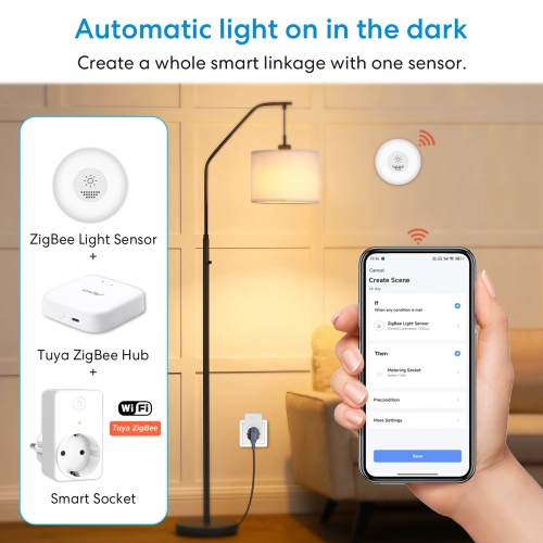 Paaruter Tuya ZigBee Lichtsensor – Helligkeitssen Produktbild-Vorschau 2