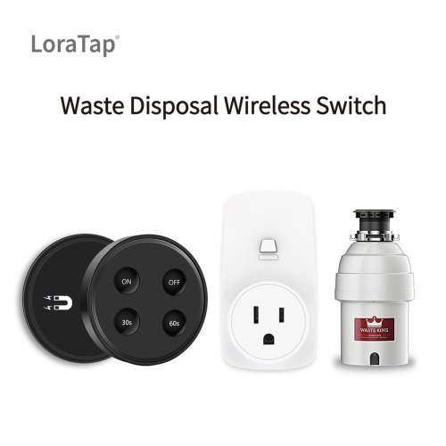 Garbage Disposal Wireless Switch Kit, Remote Control Outlet with Timer Switch, Sink Top Waste Disposal On/Off Switch Button for Waste King