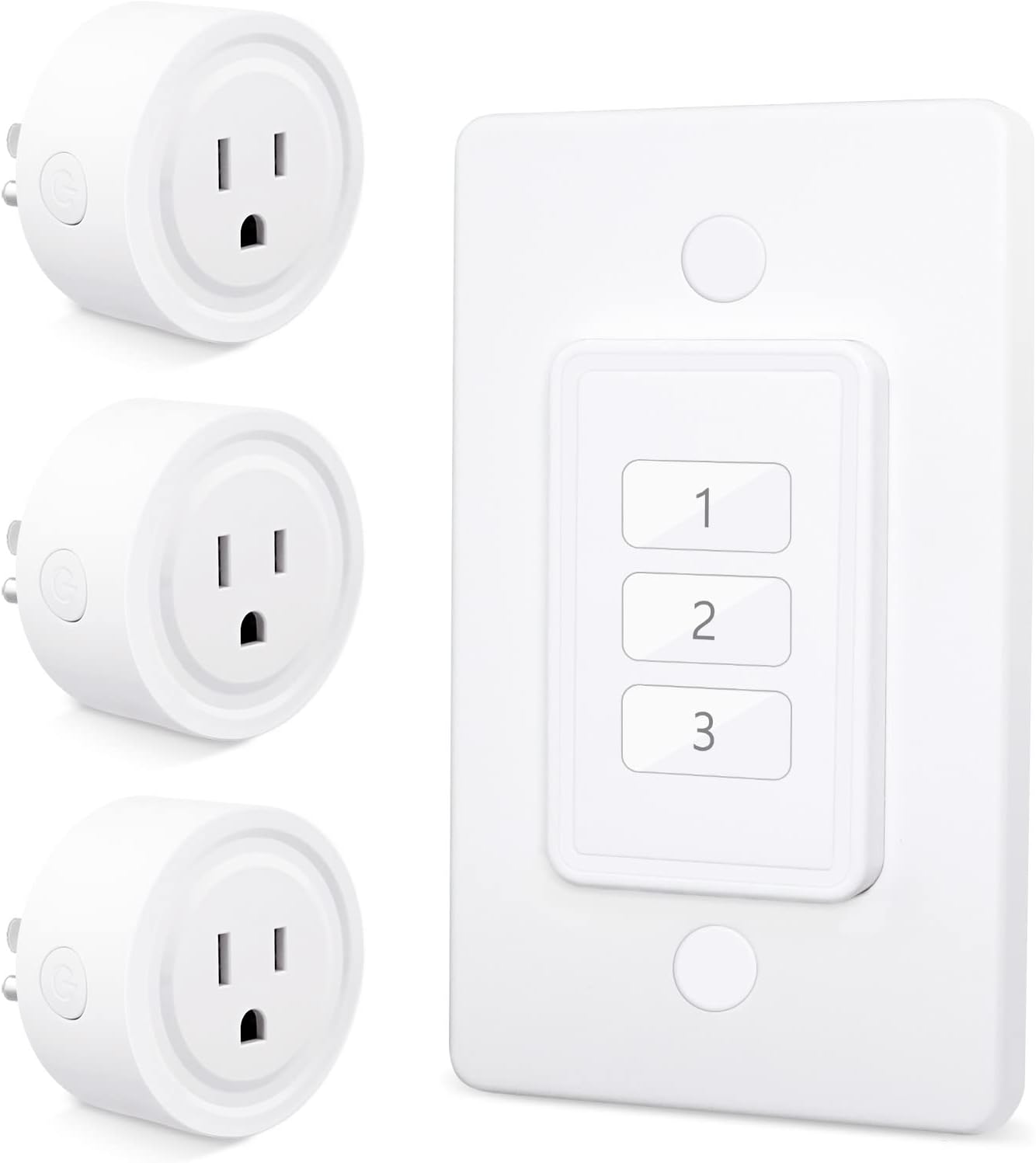 LoraTap Mini Wireless Remote Control Outlet Plug Adapter (3 Pack