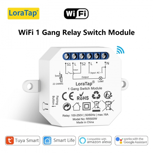 Tuya vida inteligente wifi interruptor de luz inteligente módulo relé controle remoto google casa alexa echo funciona com a parede interruptor manual