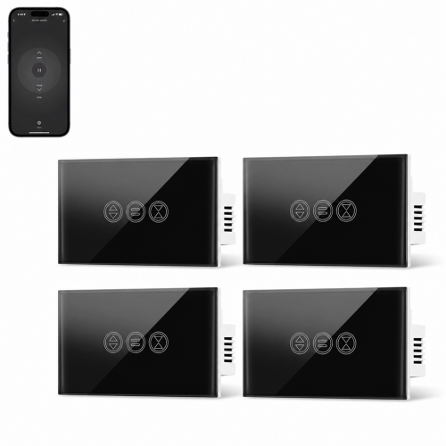 LoraTap WiFi Touch Curtain Switch for Motorized Curtains & Shutters, 600W AC. Supports APP, Alexa/Google Home Voice Control & Remote Timer