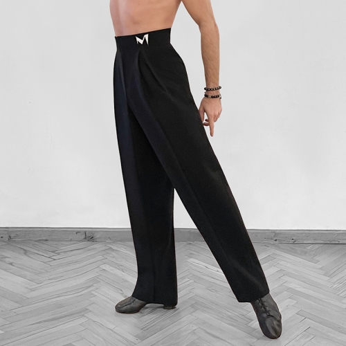 Extra High-Waisted Latin Trousers with V-Cutout #K004