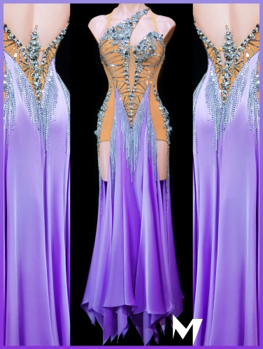 [PRE-OWNED] Lilac and Silver Smooth Dress #S427