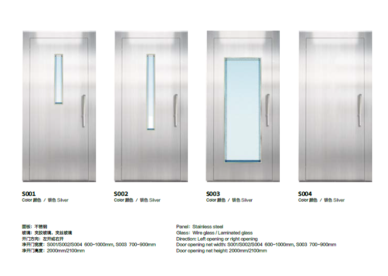 Elevator door with wheelchair; doors break open