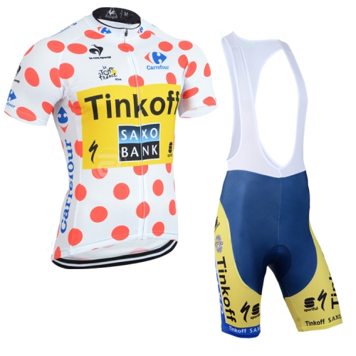men white&red dot short sleeve cycling jersey set