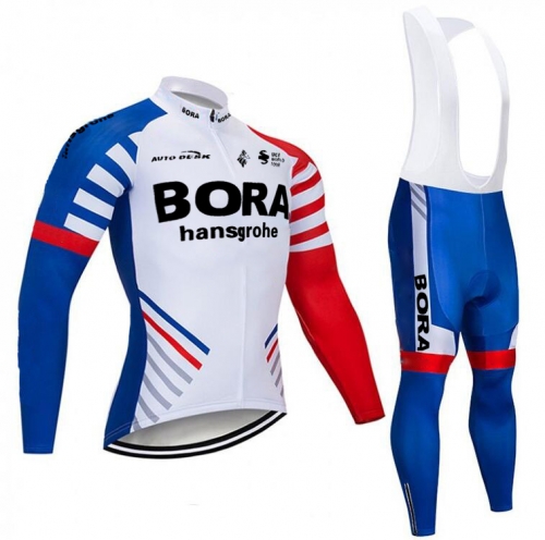 Men's Spring/Autumn road biking foam pad pant + long sleeve polyester cycling jersey