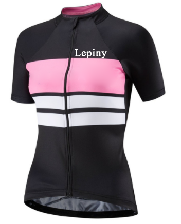 Lepiny road bike clothing shirt Ladies summer 100% Polyester short sleeve pink