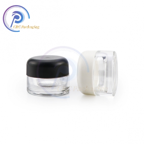 Child proof clear 9 ml concentrate jar