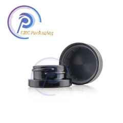 wholesale UV Wide Mouth Black Glass Storage Jar for concentrate oil Plastic Child resistant Cap Child Proof Jar