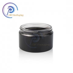 skin care packaging matte black glass cream jar 30g 50g cosmetic glass jar with lid