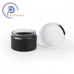 skin care packaging matte black glass cream jar 30g 50g cosmetic glass jar with lid