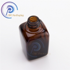 Amber 1 oz 30 ml 50ml gradient square serum dropper bottle with dropper cosmetics glass 30ml