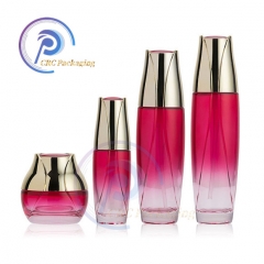 wholesale 50g 40ml 100ml 120ml cosmetic glass bottle sets glass jar for skincare face cream lotion bottle
