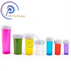 Plastic PP Pop Top Container Hinged lid Vial Snap Cap Pill Bottles Smoke Pop top