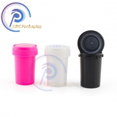 Plastic PP Pop Top Container Hinged lid Vial Snap Cap Pill Bottles Smoke Pop top