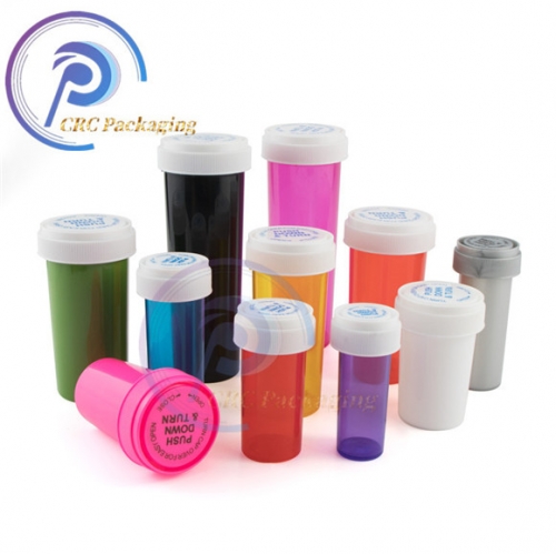 Medical Plastic Bottles 60 Dram White Pop Top Tube Pills Container With Logo Printing On The top