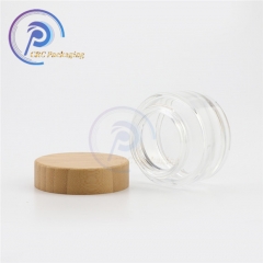 20g 30g 50g custom color glass jar bamboo lid