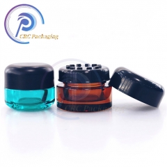 9ml black glass jar