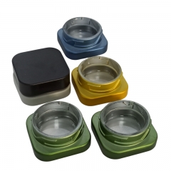 5ml 7ml Thick Glass Square Qube Containers with Black Child Resistant Lids Concentrate Jars for Oil, Lip Balm, Wax, Cosmetics