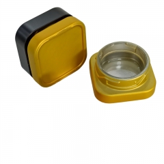 child proof square qube 5ml 9ml glass cosmetics jar with lid