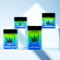 4oz square child resistant Custom logo and printed smell proof weed jar