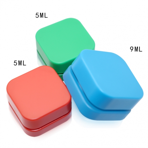 5ml Glass Wax Frosted Color Square Qube Wax Concentrate Containers