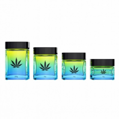 2oz square child resistant weed jar smell proof