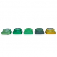 7mL Square Glass Jar Concentrate with Child Proof Cube Lid Container Cosmetic Oil Wax Storage