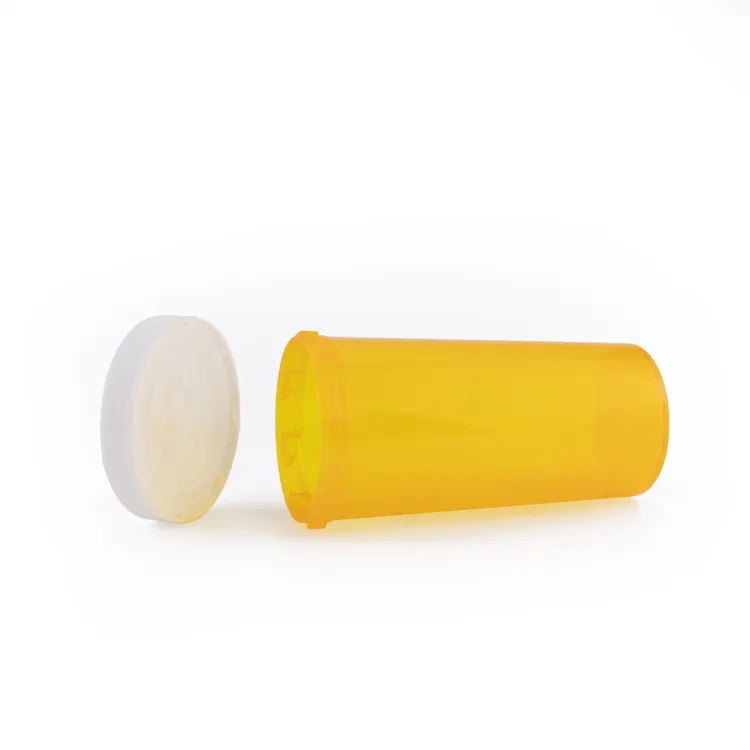 Child proof airtight container bottles medicine prescription pill child resistant plastic push turn cap vials