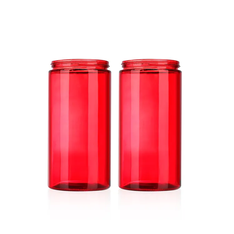 Red bottle kitchen flower tea spices cookie jar pet storage container air tight glass storage dried herbs stash jar